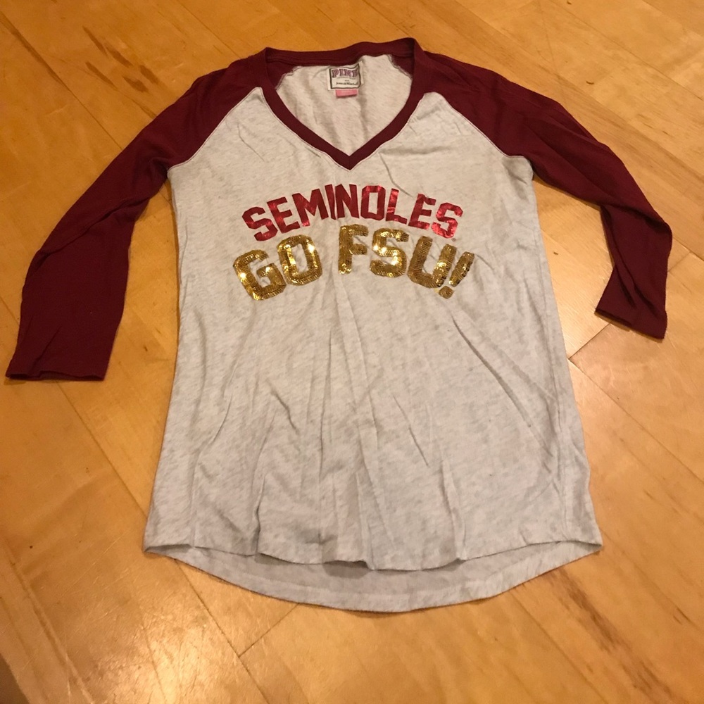 PINK FSU baseball t shirt